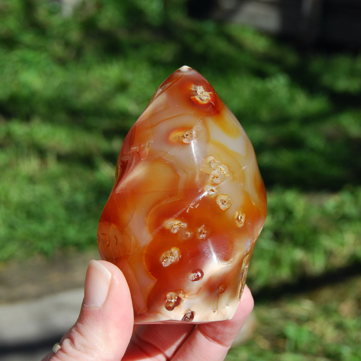 Carnelian Crystal Flame, Carnelian Agate Freeform Tower