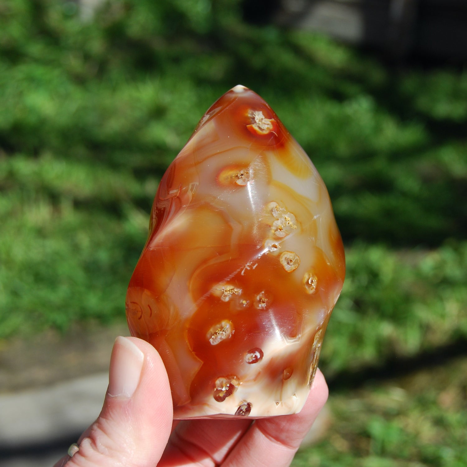 Carnelian Crystal Flame, Carnelian Agate Freeform Tower