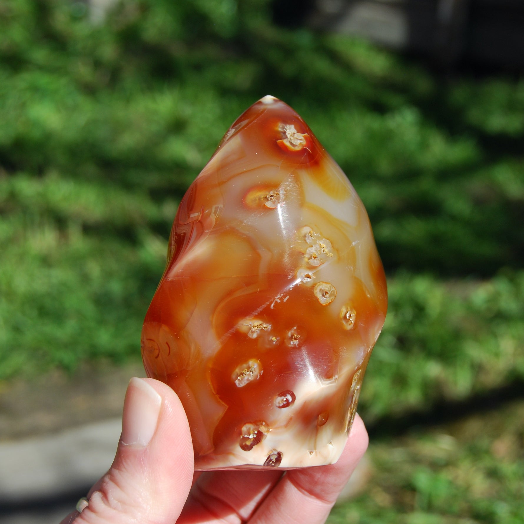 Carnelian Crystal Flame, Carnelian Agate Freeform Tower