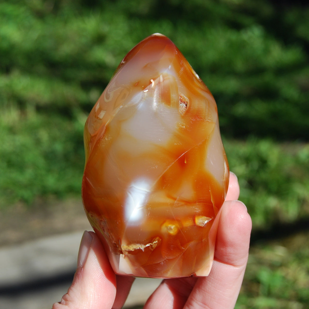 Carnelian Crystal Flame, Carnelian Agate Freeform Tower