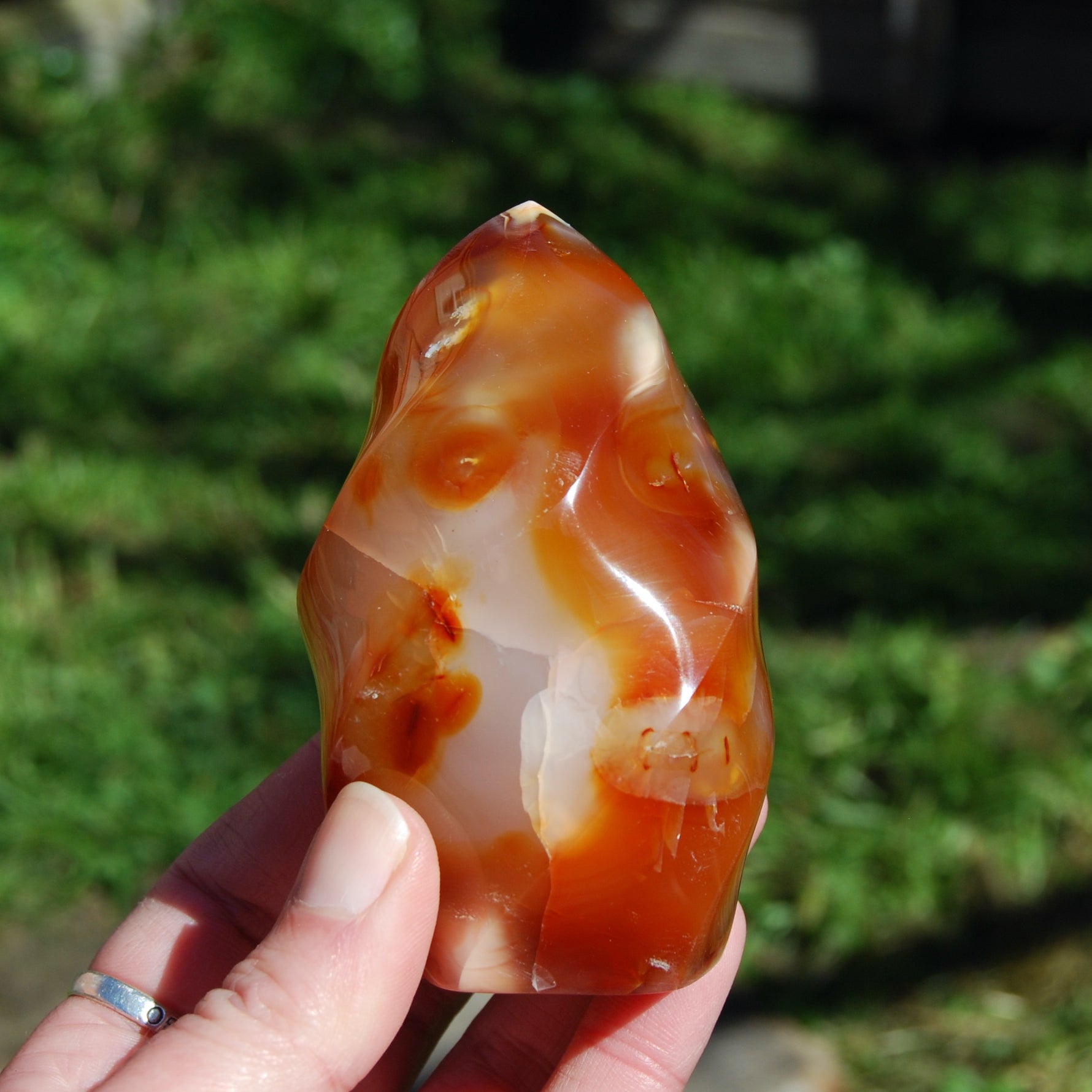 Carnelian Crystal Flame, Carnelian Agate Freeform Tower