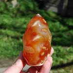 Carnelian Crystal Flame, Carnelian Agate Freeform Tower