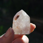 Pink Lithium Amphibole Quartz Crystal Tower