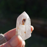 Pink Lithium Amphibole Quartz Crystal Tower