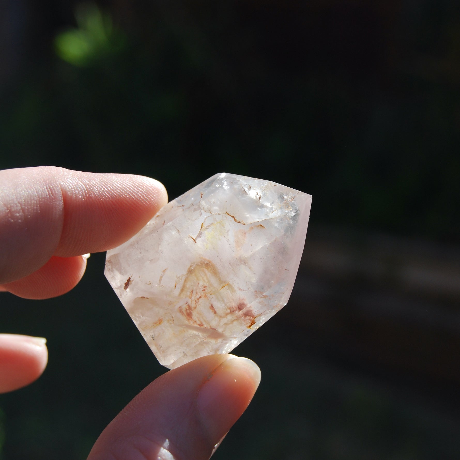 Pink Lithium Amphibole Quartz Crystal Tower