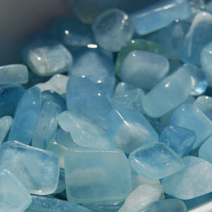 Aquamarine Gemstone Tumbled Stones