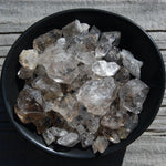 Pakimer Diamond, Herkimer Diamond, UV Reactive Fenster Petroleum Quartz, Fluorescent Enhydro Quartz Crystal Points, Pakistan