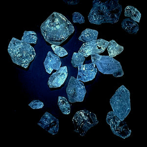 Pakimer Diamond, Herkimer Diamond, UV Reactive Fenster Petroleum Quartz, Fluorescent Enhydro Quartz Crystal Points, Pakistan