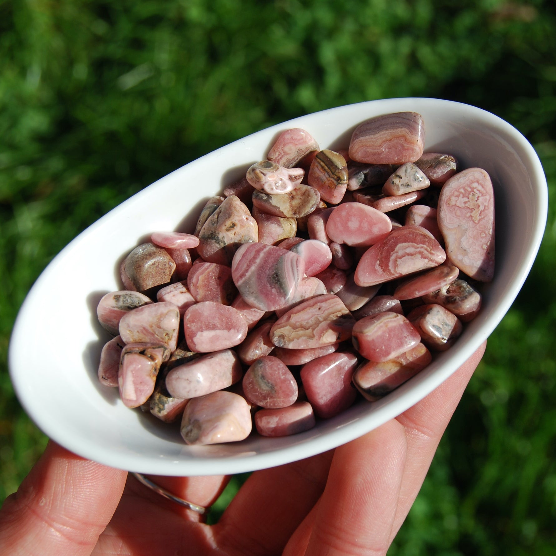 Genuine Rhodochrosite Crystal Tumbled Stones, XS