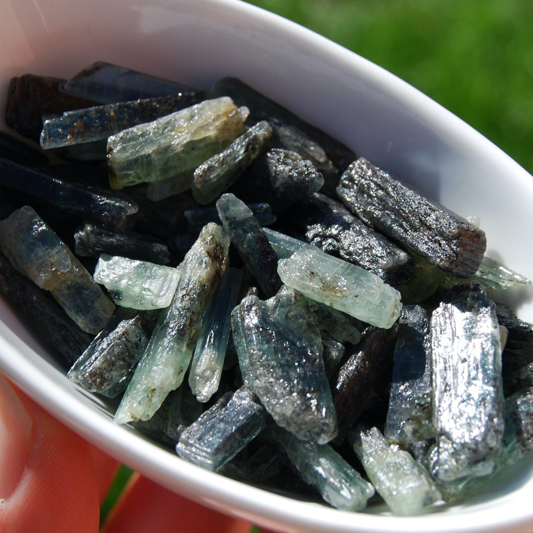 Raw Green Kyanite Crystal Blades, Raw Kyanite Crystals, Brazil
