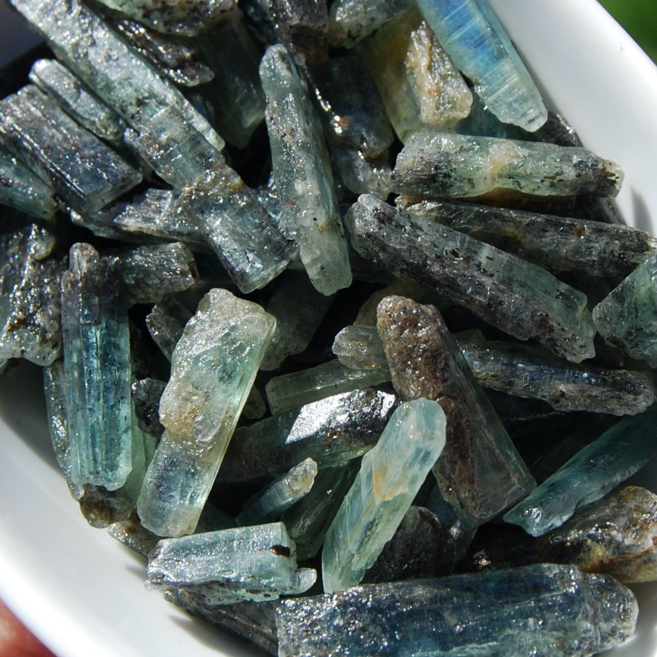 Raw Green Kyanite Crystal Blades, Raw Kyanite Crystals, Brazil