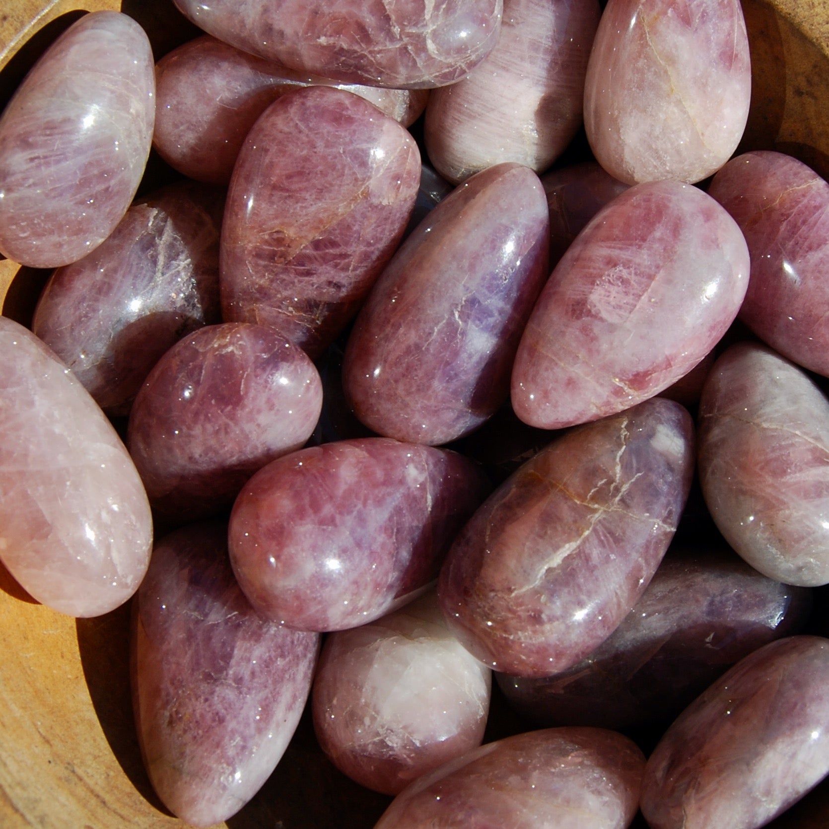  Purple Rose Quartz Crystal Tumbled Stones, Violet Star Rose Quartz Crystals, Purple Star Rose Quartz