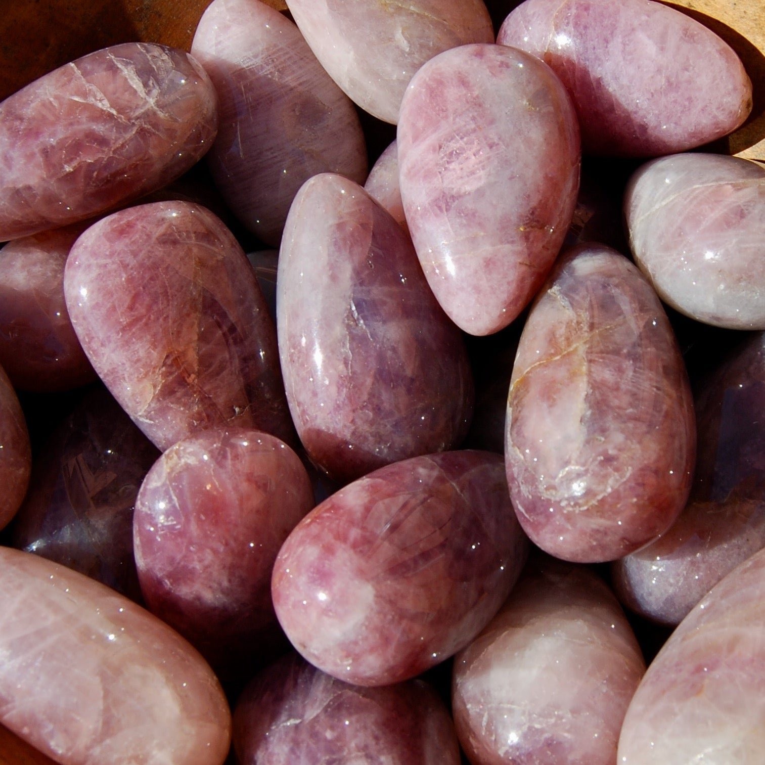  Purple Rose Quartz Crystal Tumbled Stones, Violet Star Rose Quartz Crystals, Purple Star Rose Quartz