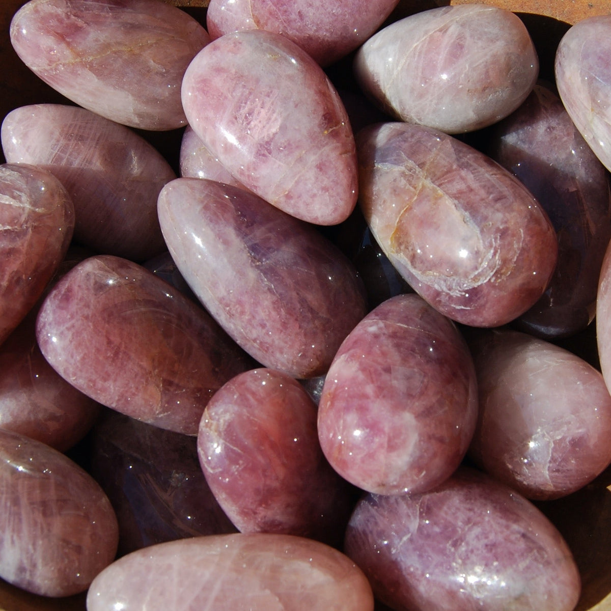  Purple Rose Quartz Crystal Tumbled Stones, Violet Star Rose Quartz Crystals, Purple Star Rose Quartz
