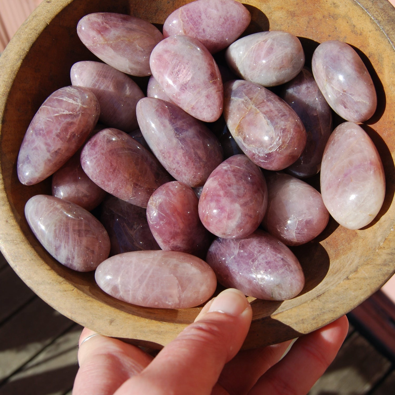  Purple Rose Quartz Crystal Tumbled Stones, Violet Star Rose Quartz Crystals, Purple Star Rose Quartz