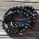 Blue Tiger's Eye Crystal Beaded Bracelet