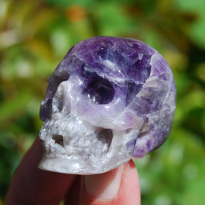 Amethyst Carved Crystal Skull Realistic