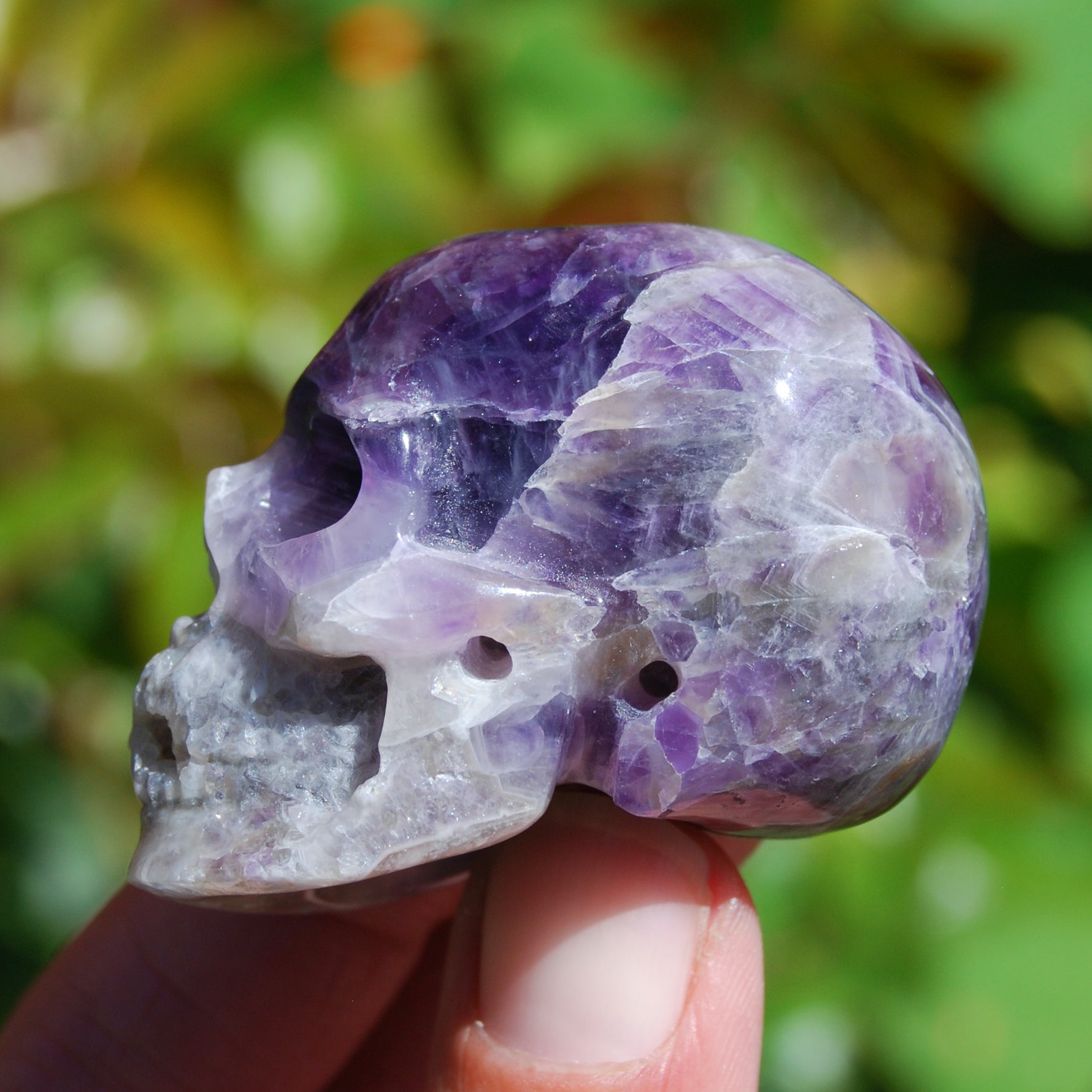 Amethyst Carved Crystal Skull Realistic