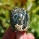 Ocean Jasper Geode Carved Crystal Skull