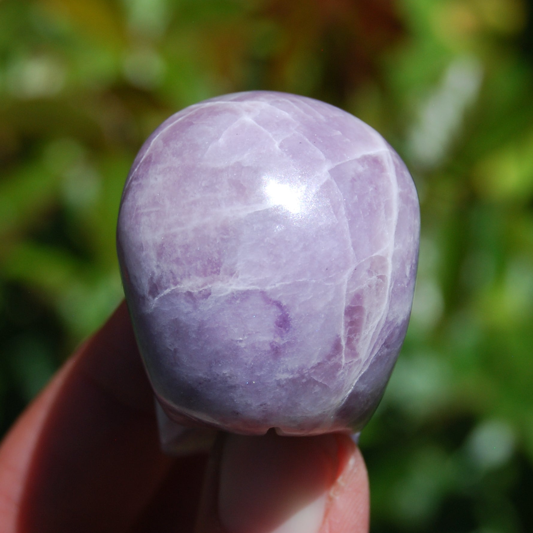 Lepidolite Carved Crystal Skull 