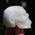 Flower Agate Sakura Agate Crystal Skull Realistic Gemstone Carving