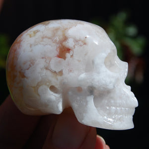 Flower Agate Sakura Agate Geode Crystal Skull Realistic 