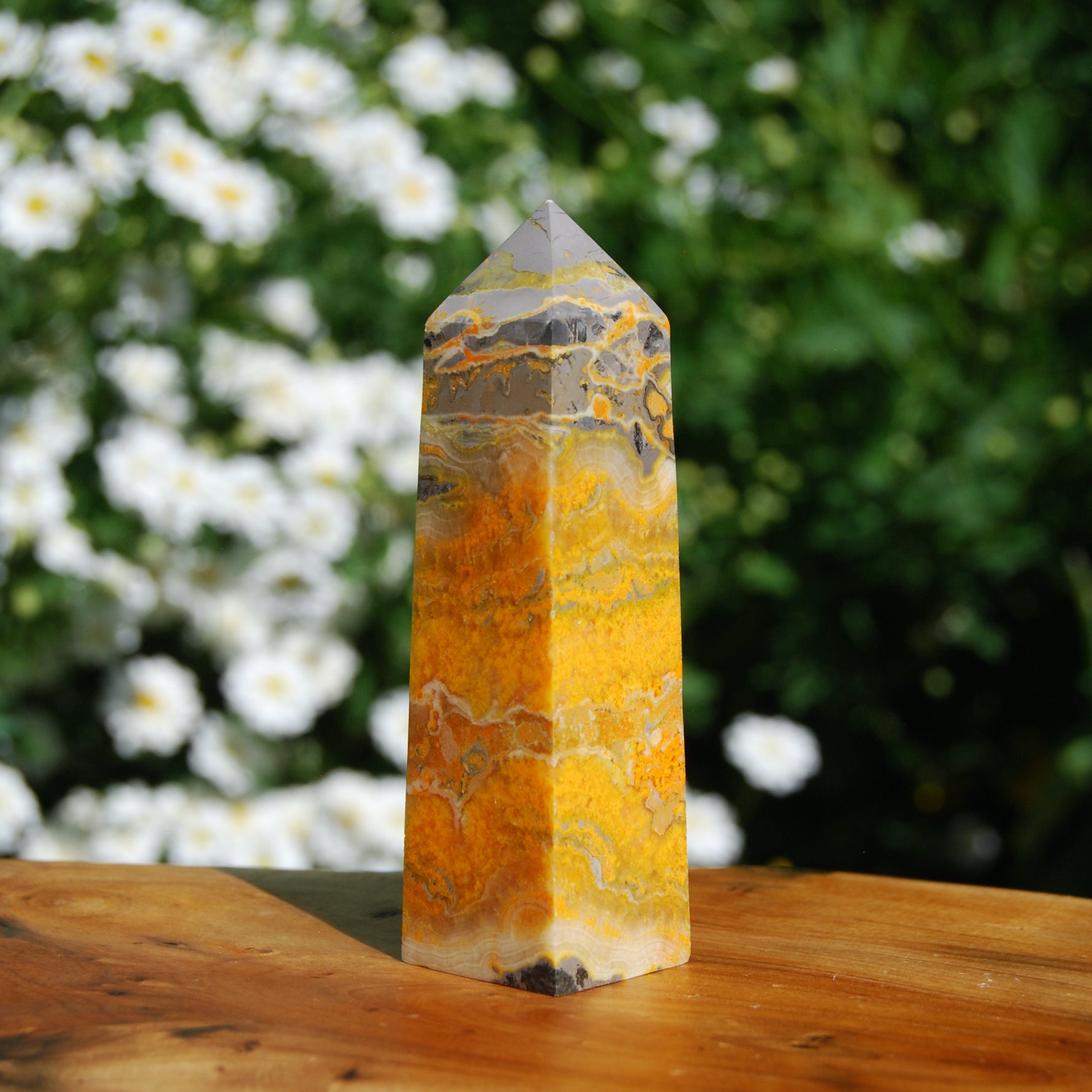 Bumble Bee Jasper Crystal Tower, Bumblebee Jasper Tower