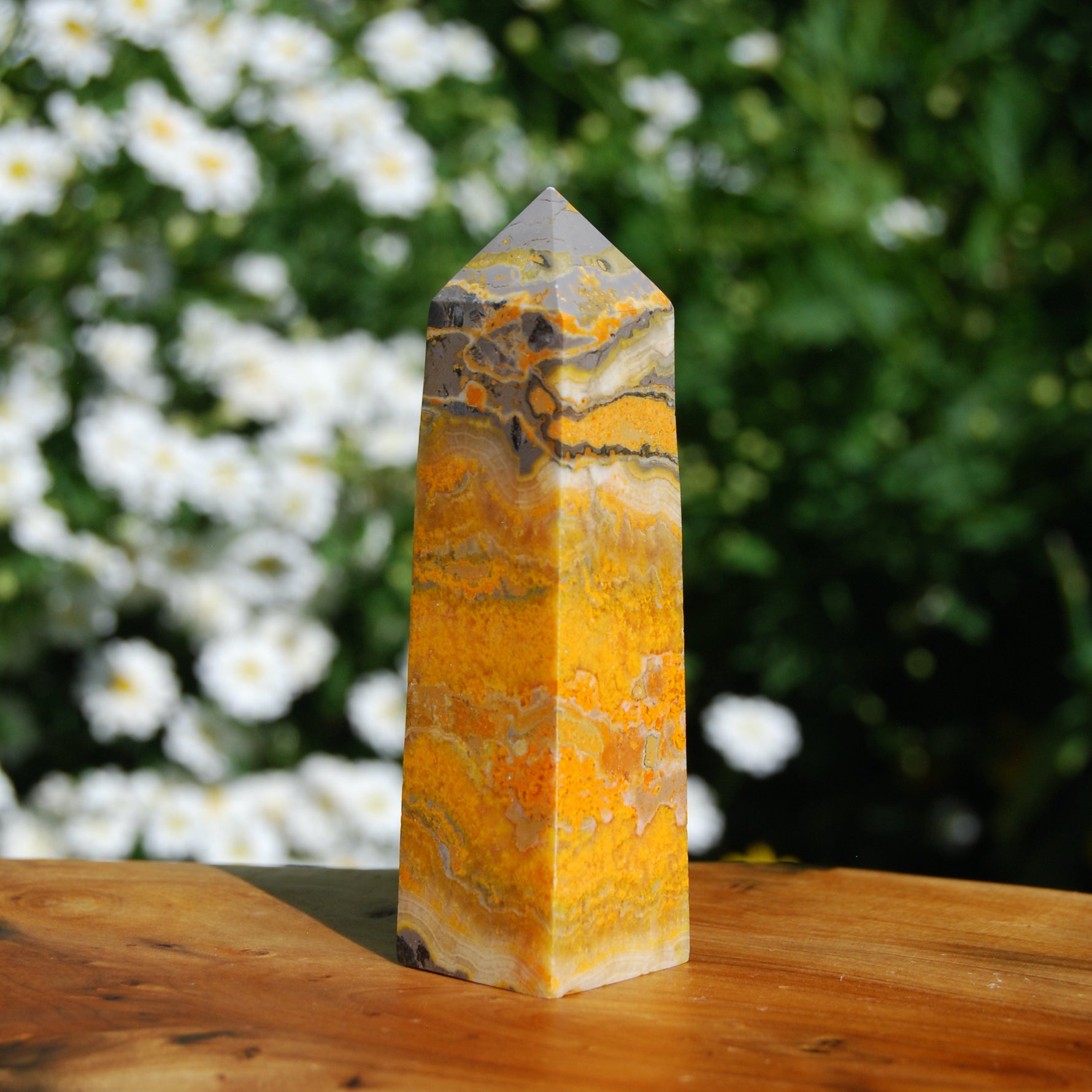 Bumble Bee Jasper Crystal Tower, Bumblebee Jasper Tower