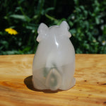 White Selenite Crystal Rabbit Carving