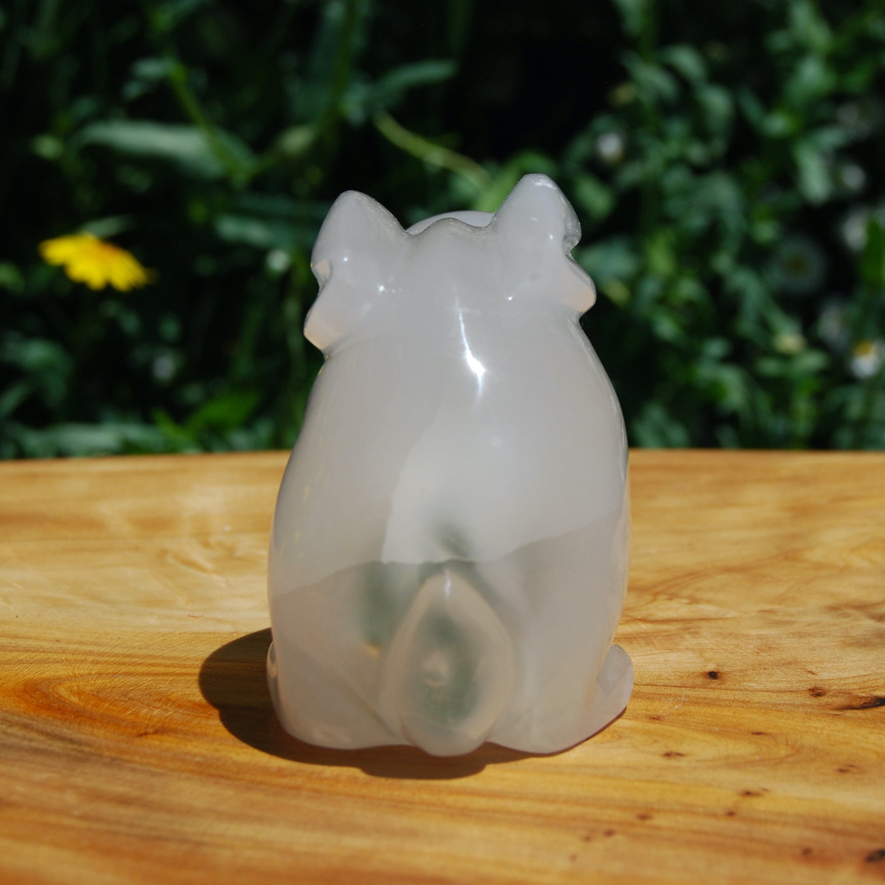 White Selenite Crystal Rabbit Carving