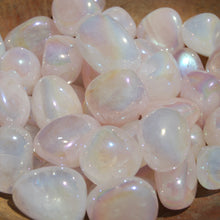 Load image into Gallery viewer, Angel Aura Rose Quartz Crystal Tumbled Stones
