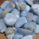 Blue Lace Agate Crystal Tumbled Stones