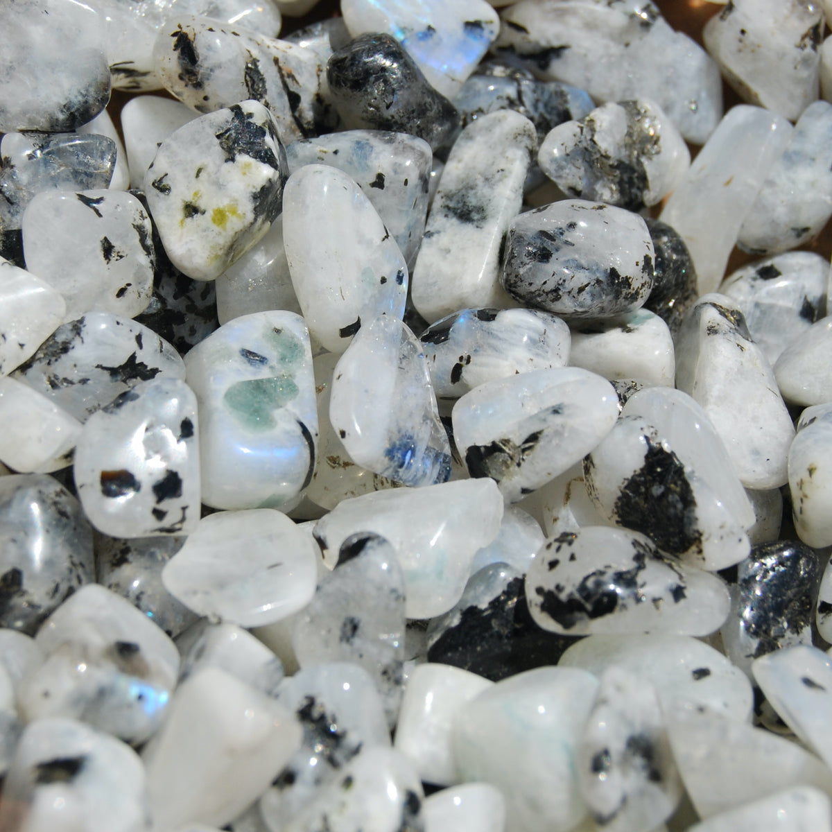Rainbow Moonstone Crystal Small Tumbled Stones