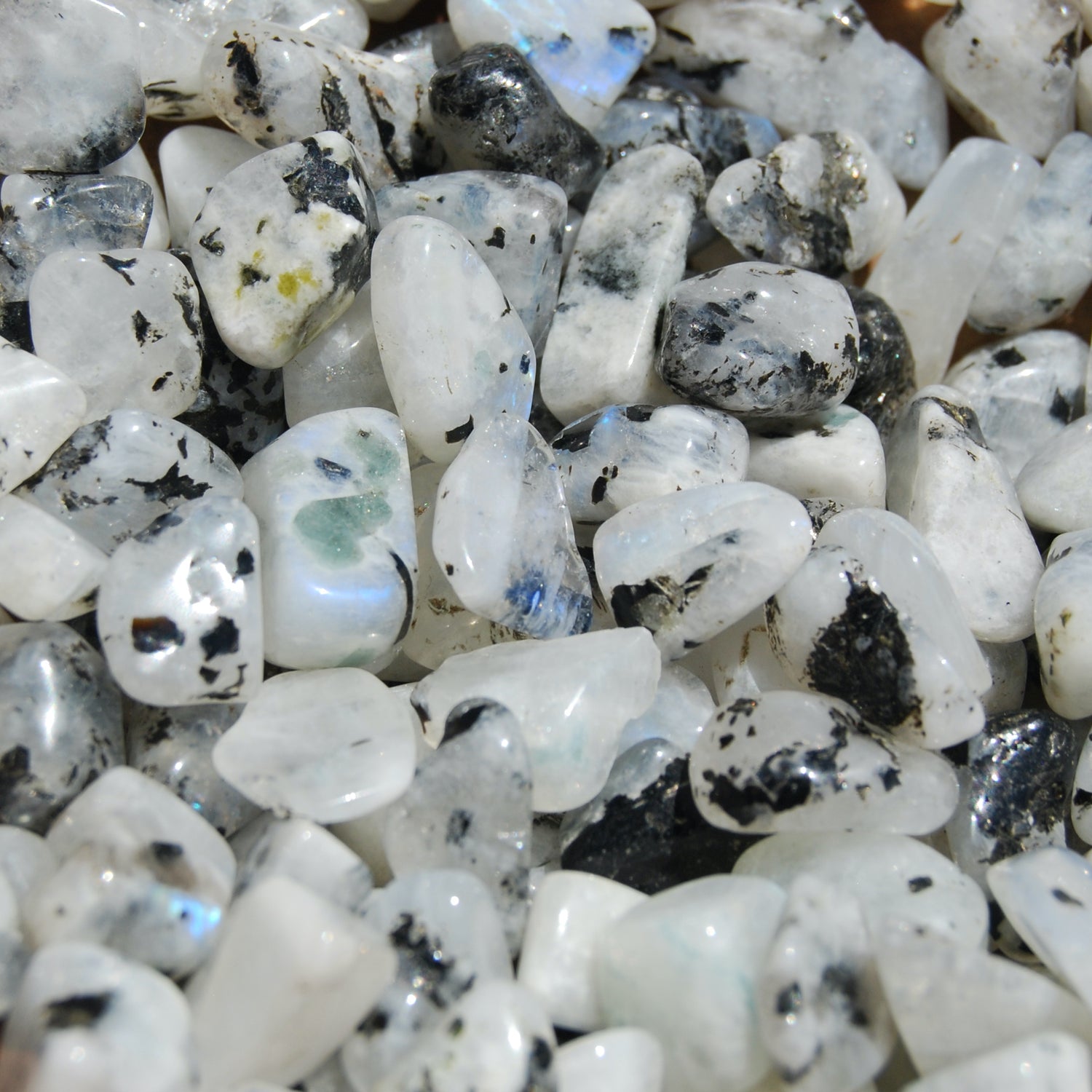 Rainbow Moonstone Crystal Small Tumbled Stones