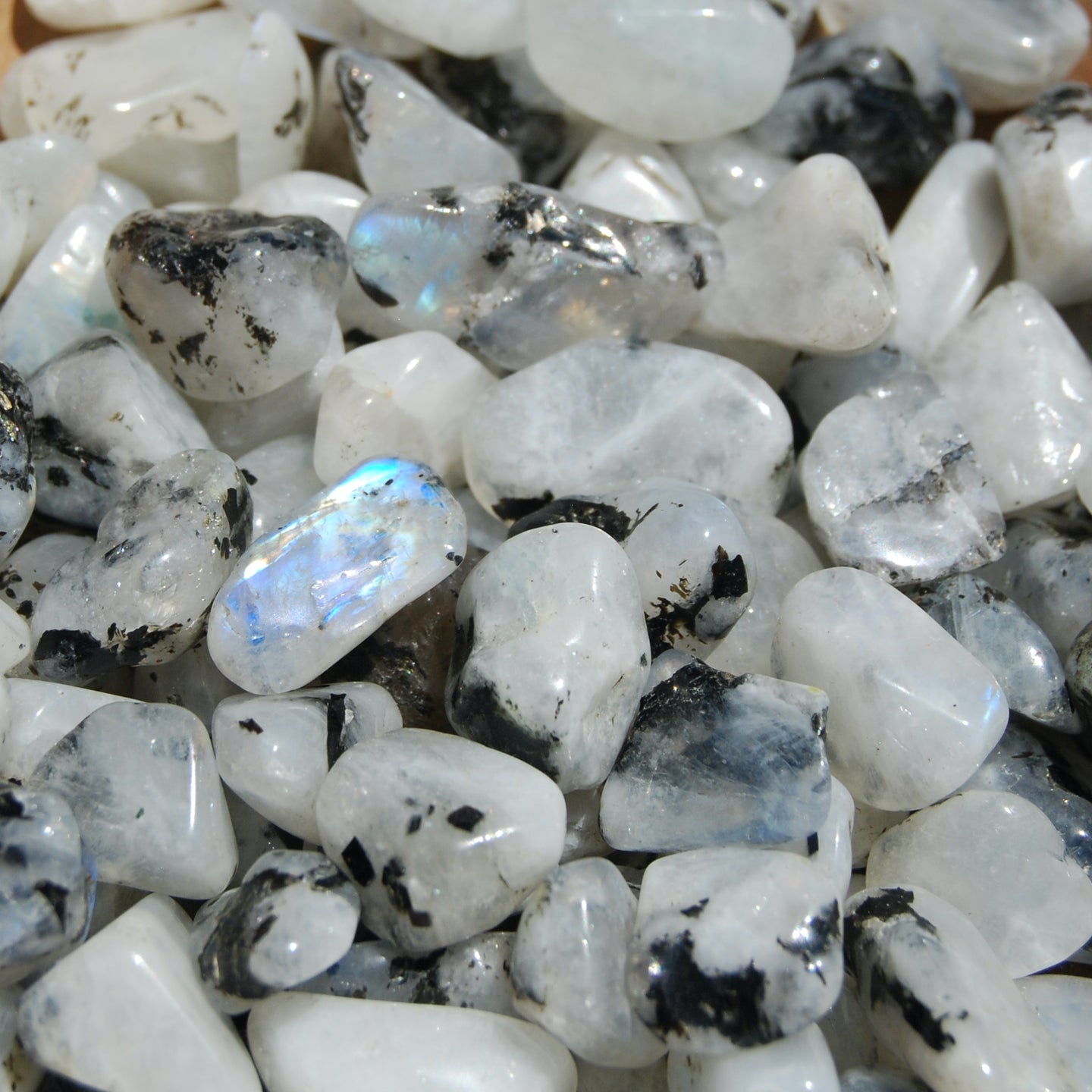 Rainbow Moonstone Crystal Small Tumbled Stones