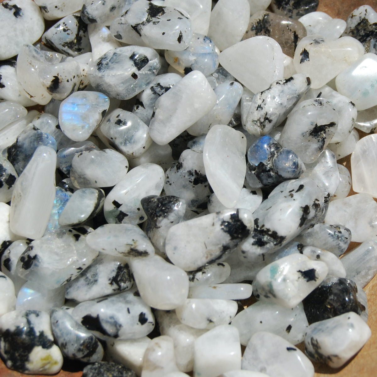 Rainbow Moonstone Crystal Small Tumbled Stones