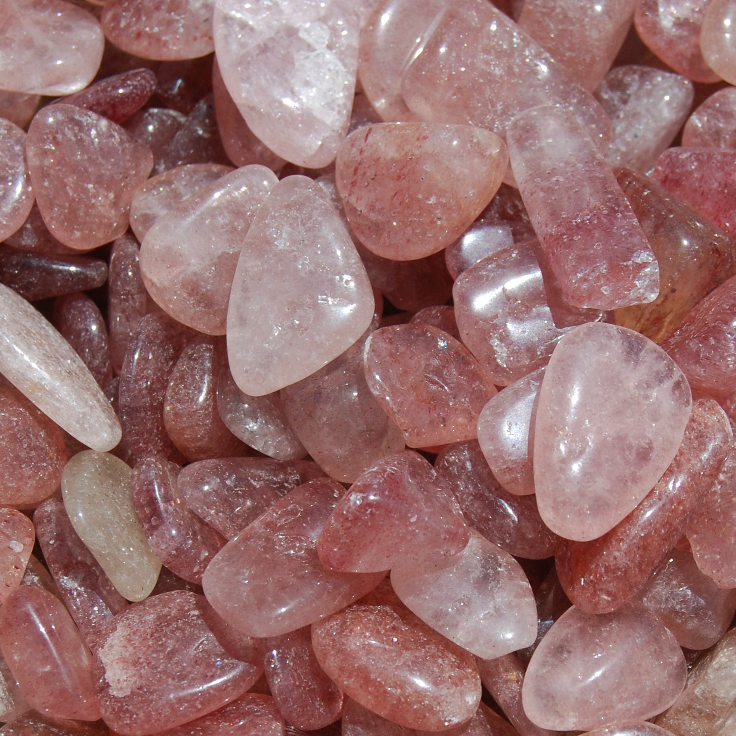 Strawberry Quartz Crystal Tumbled Stones