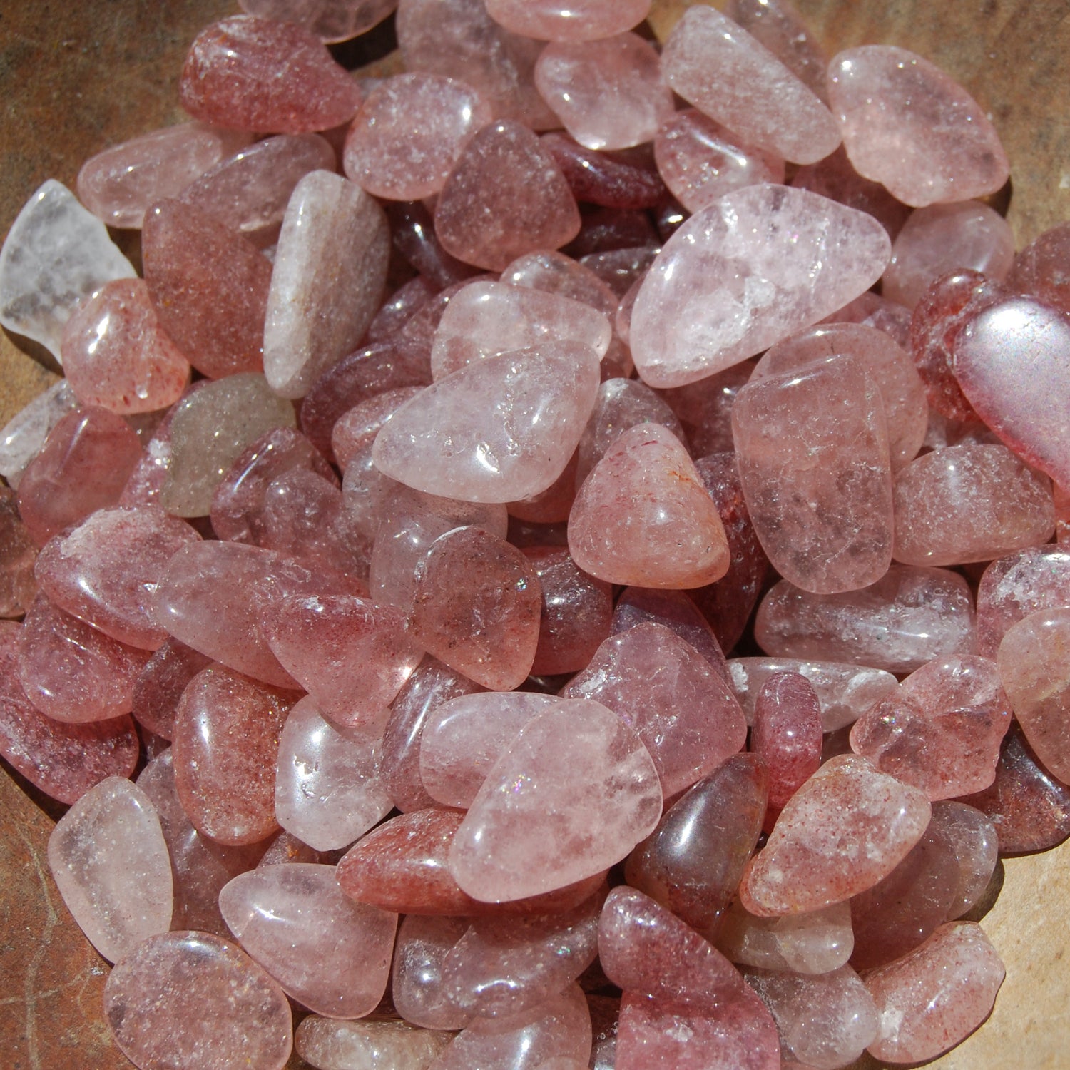 Strawberry Quartz Crystal Tumbled Stones