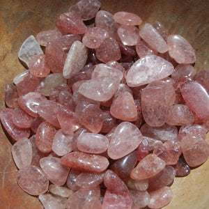 Strawberry Quartz Crystal Tumbled Stones