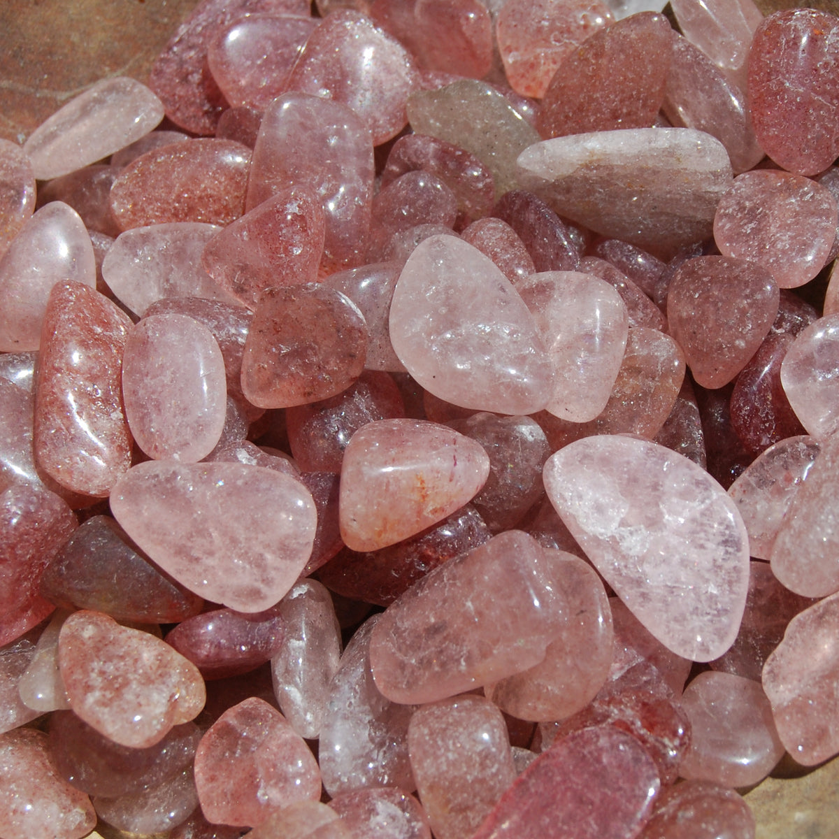 Strawberry Quartz Crystal Tumbled Stones