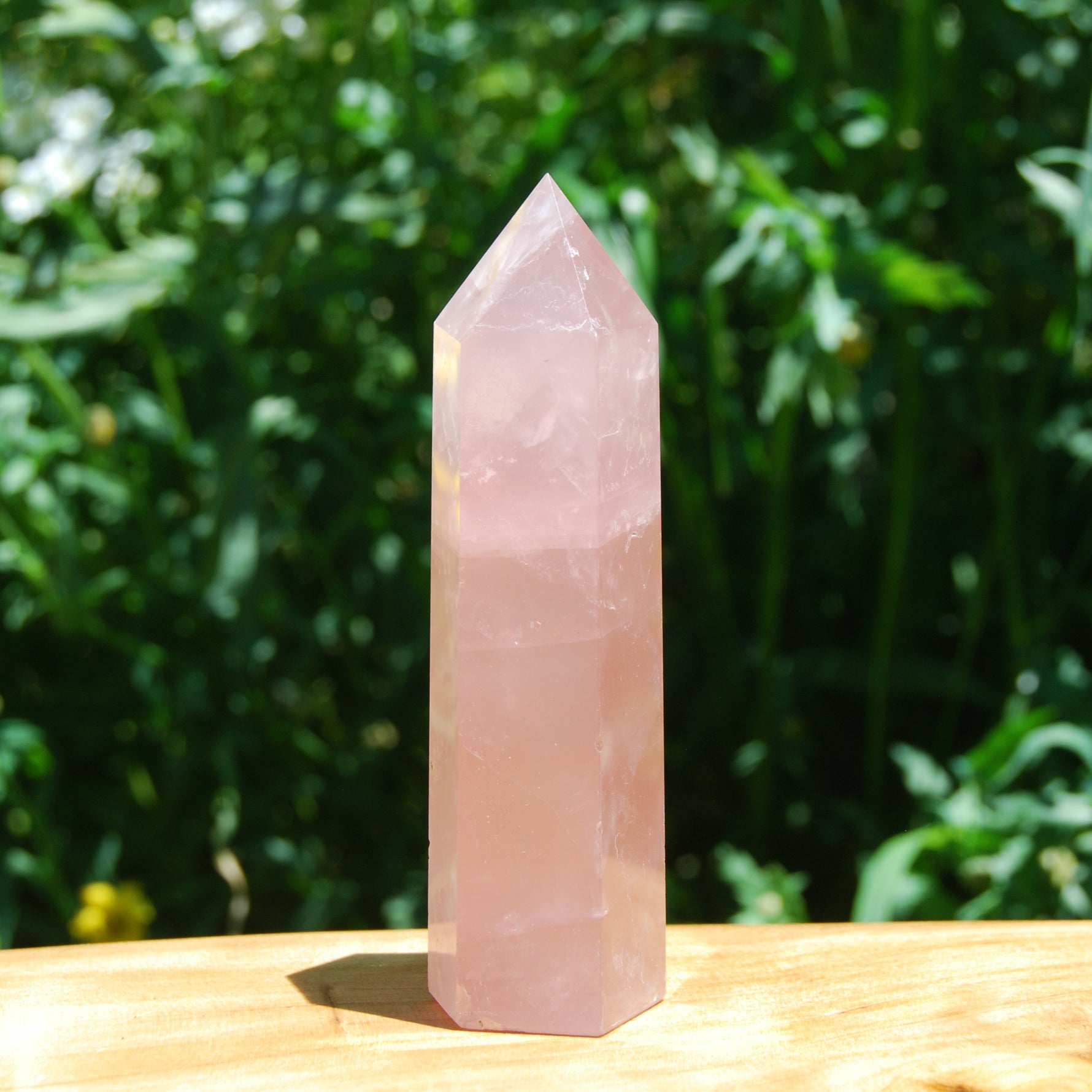Rose Quartz Crystal Tower Gemmy Girasol Madagascar
