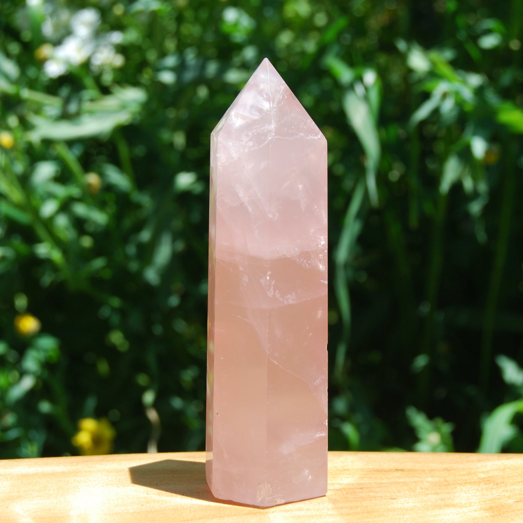 Rose Quartz Crystal Tower Gemmy Girasol Madagascar