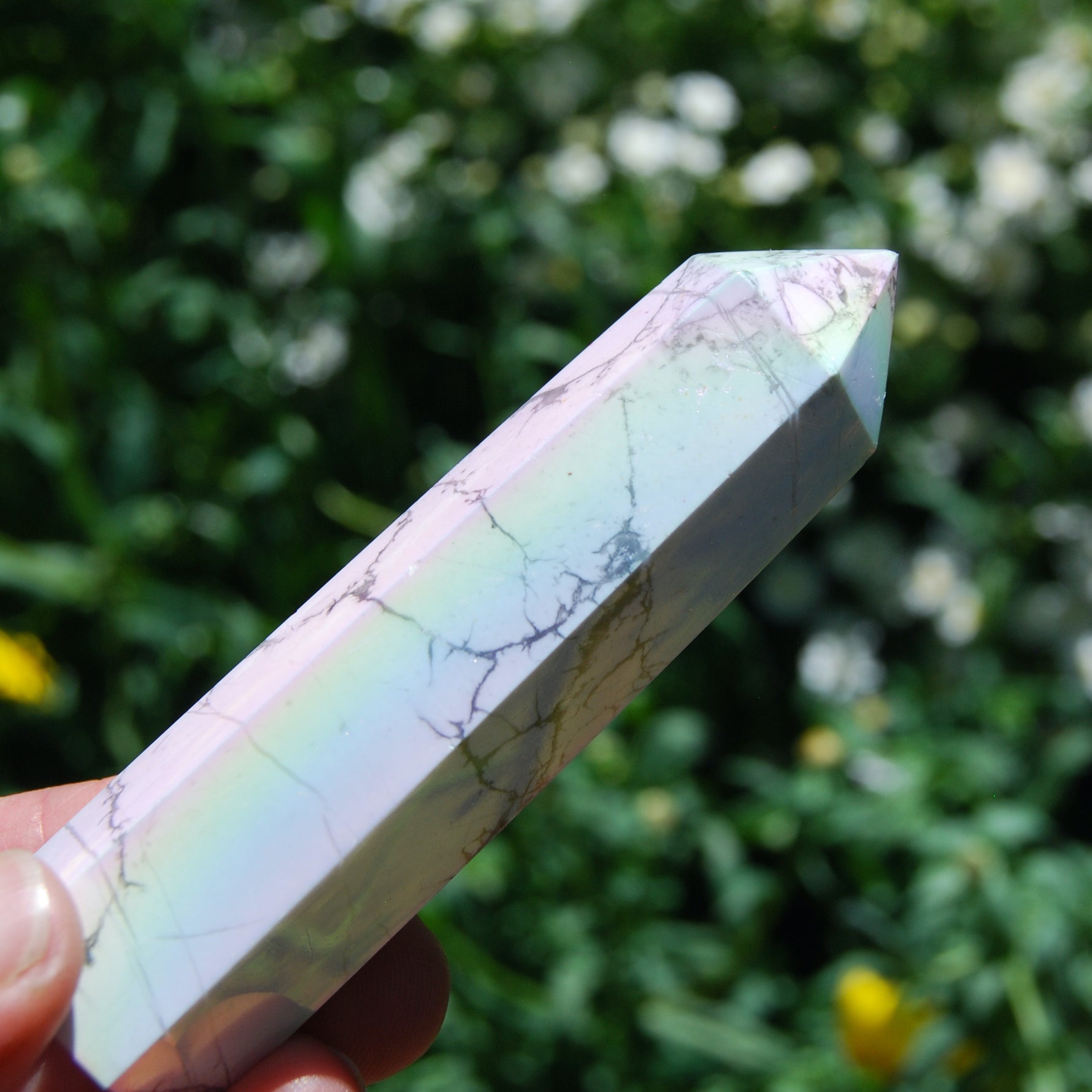 Angel Aura Howlite Crystal Tower