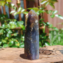 Load image into Gallery viewer, Purple Chalcedony Crystal Tower Violet Agate Indonesia
