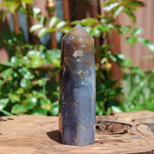Load image into Gallery viewer, Purple Chalcedony Crystal Tower Violet Agate Indonesia
