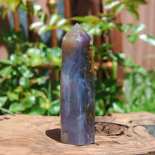 Load image into Gallery viewer, Purple Chalcedony Crystal Tower Violet Agate Indonesia
