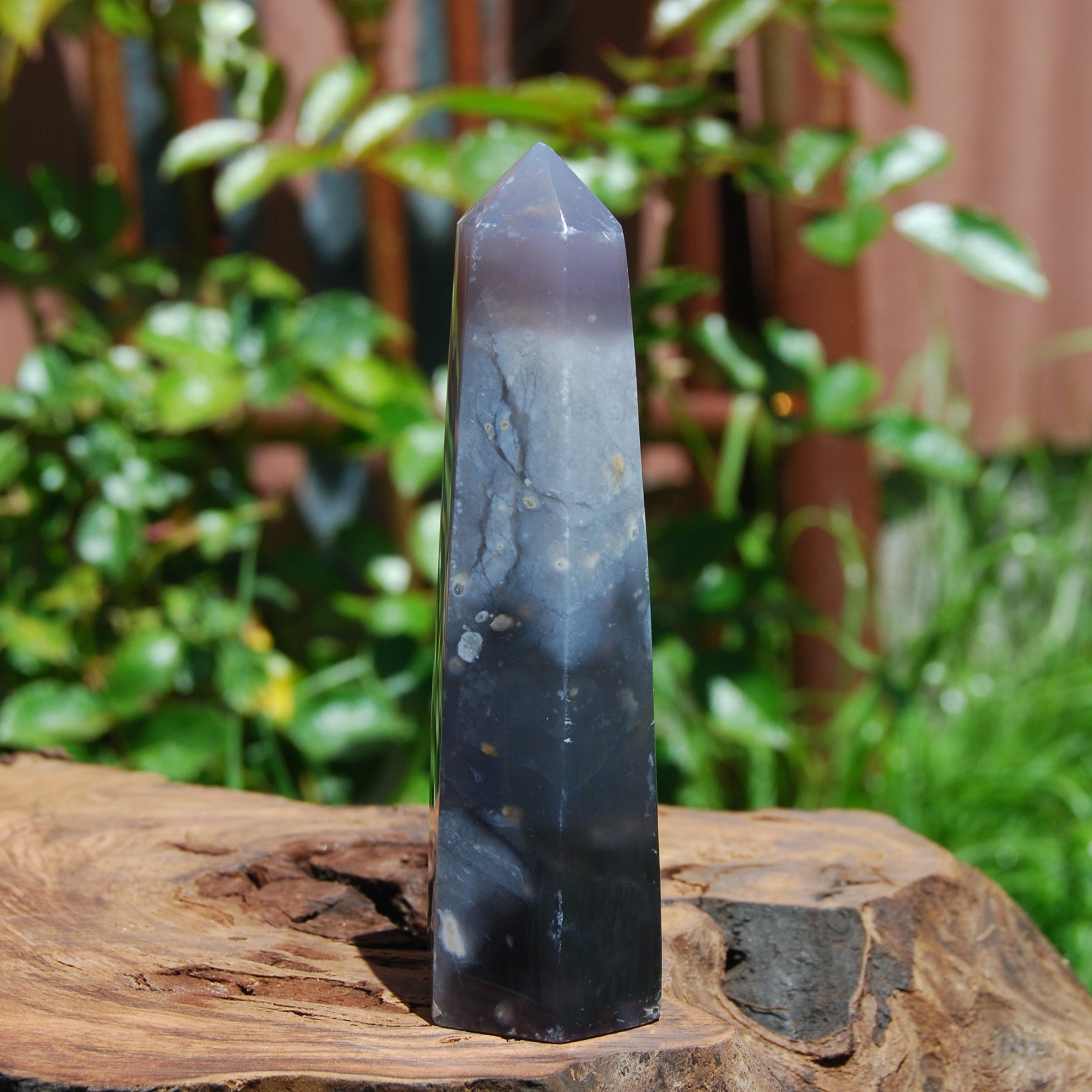 Purple Chalcedony Crystal Tower Violet Agate Indonesia