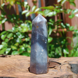 Purple Chalcedony Crystal Tower, Violet Agate Indonesia