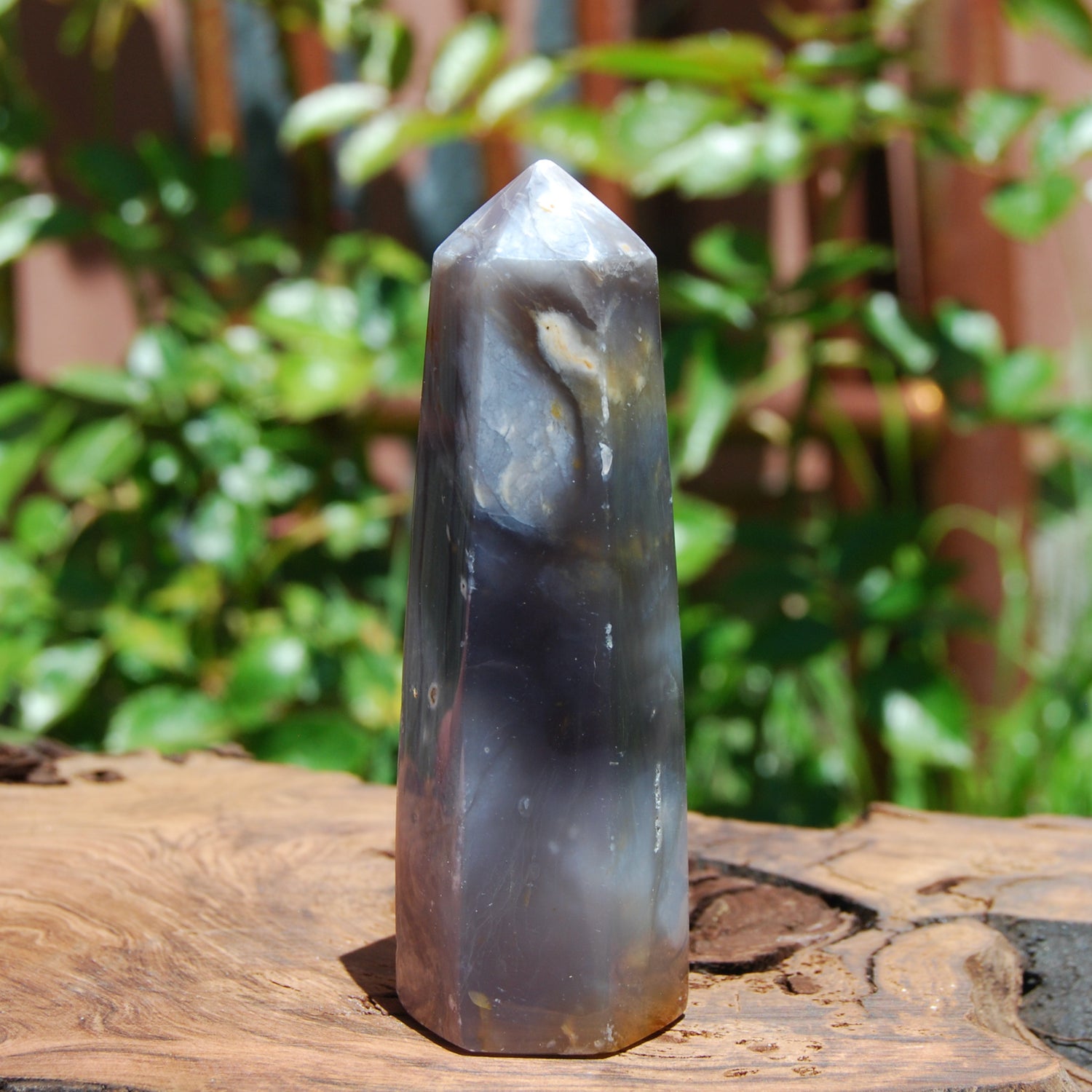 Purple Chalcedony Crystal Tower, Violet Agate Indonesia