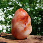Carnelian Crystal Geode Flame Tower from Madagascar, Large Carnelian